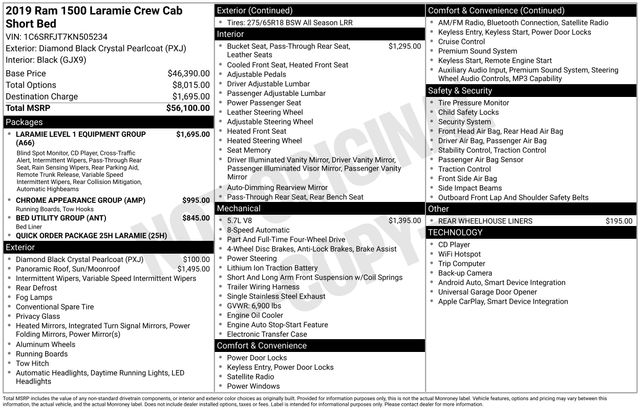 ram ram 1500 pickup 2019 1C6SRFJT7KN505234 image ram ram 1500 pickup 2019 1C6SRFJT7KN505234 image